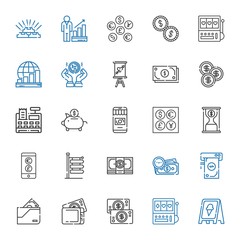 Fototapeta premium wealth icons set