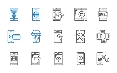 cellphone icons set