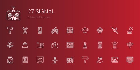 signal icons set