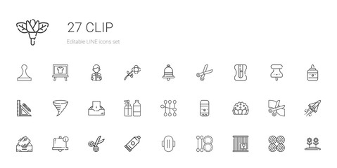 clip icons set