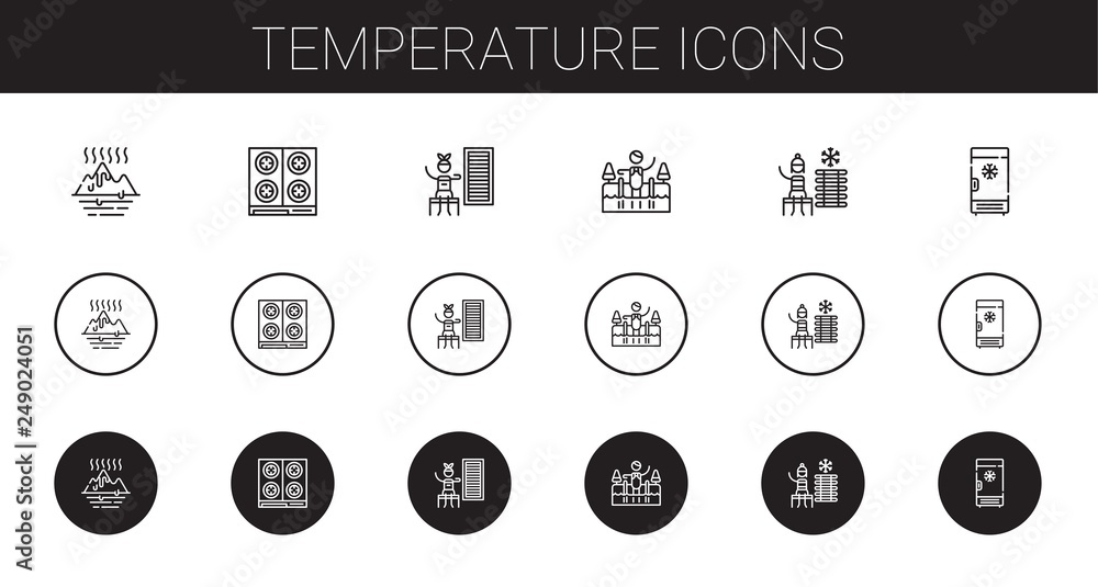 Canvas Prints temperature icons set