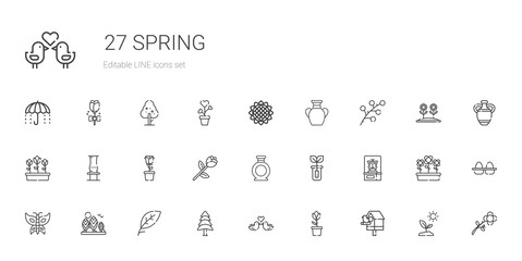 Obraz na płótnie Canvas spring icons set