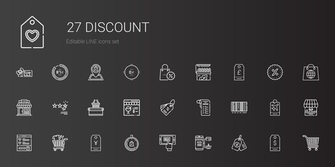 discount icons set