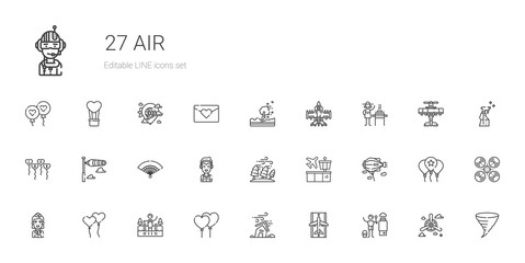 air icons set