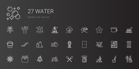 water icons set