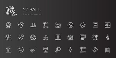 ball icons set
