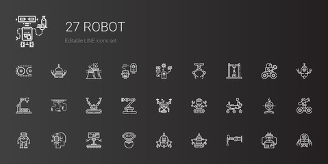 robot icons set