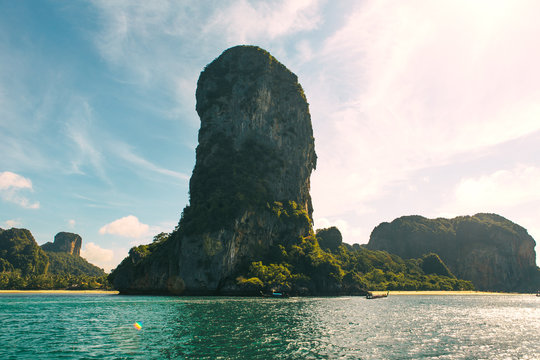 Railay west beach located at the Noppharat Thara Beach National Park in Krabi province, Thailand.