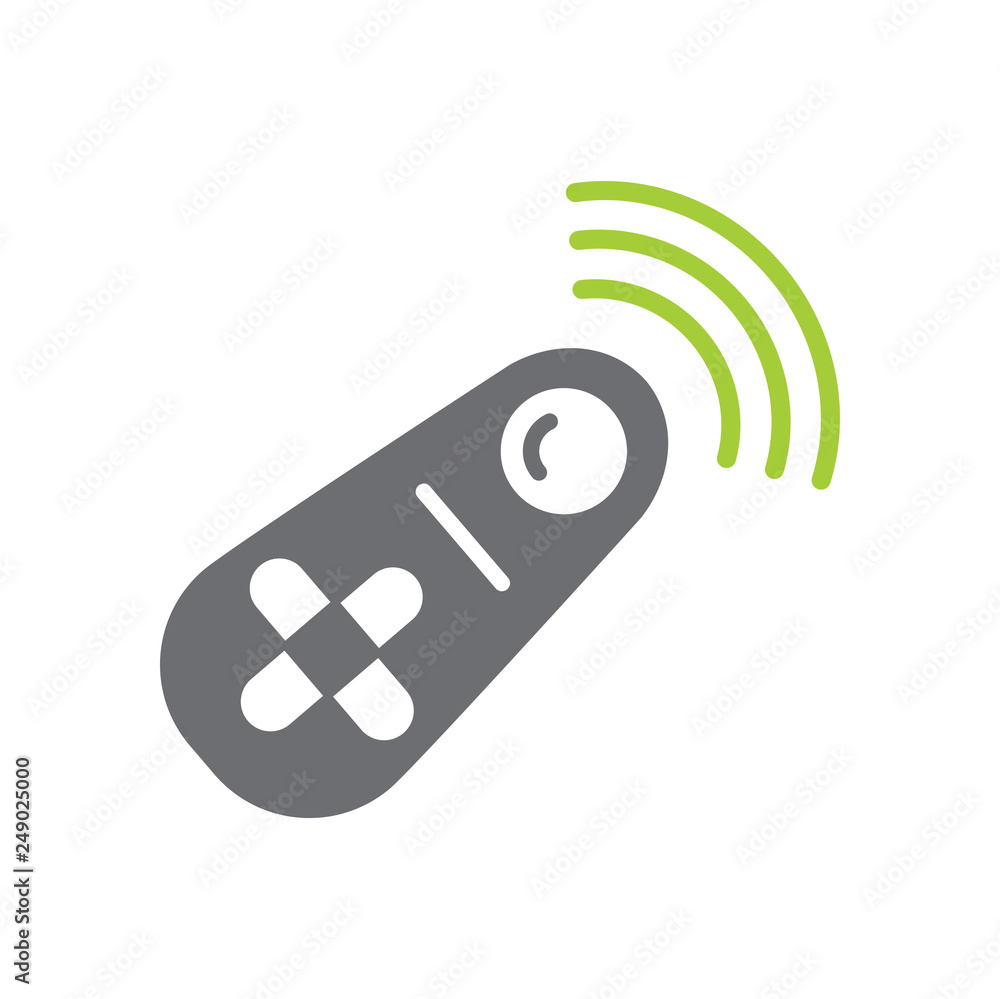 Poster virtual reality joystick icon on white background for graphic and web design, modern simple vector s