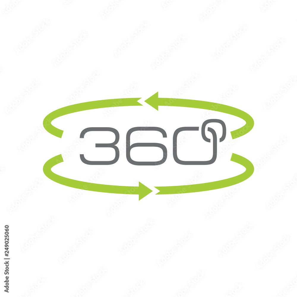 Poster virtual reality 360 icon on white background for graphic and web design, modern simple vector sign. 