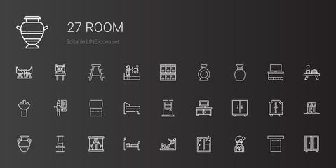 room icons set