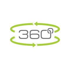 Virtual reality 360 icon on white background for graphic and web design, Modern simple vector sign. Internet concept. Trendy symbol for website design web button or mobile app