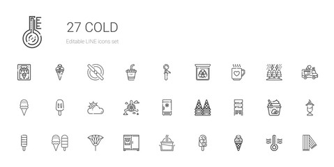 Naklejka na ściany i meble cold icons set