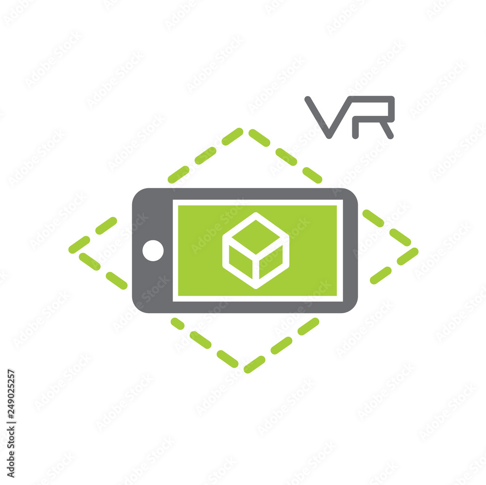 Poster virtual reality tour icon on white background for graphic and web design, modern simple vector sign.