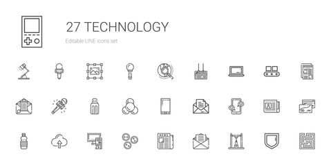 Naklejka na ściany i meble technology icons set