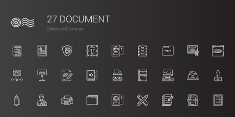 document icons set
