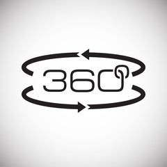 Virtual reality 360 icon on white background for graphic and web design, Modern simple vector sign. Internet concept. Trendy symbol for website design web button or mobile app