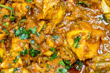 Indian chicken curry with Indian spices