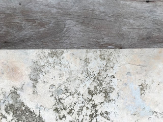 old wood plank with cement wall texture background use for product display