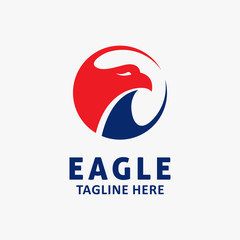 Circle eagle logo design