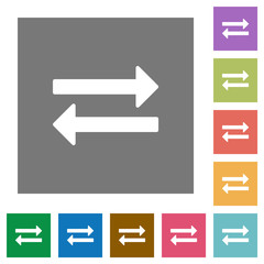 Exchange square flat icons