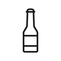 bottle of beer. minimal thin line web icon. simple vector illustration outline. concept for website or app.