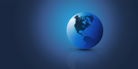      Earth Globe Design - Global Business, Technology, Globalisation Concept, Vector Template 