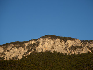 Fototapeta na wymiar Mountain range and blue sky