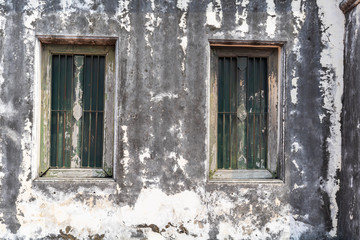 Backgrounds Old wooden windows on the wall