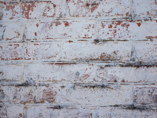Background of old vintage dirty brick wall r, texture