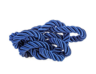Blue rope on a white background