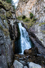 Obraz premium waterfalls of mountain rivers in the Caucasus. mountain landscape,