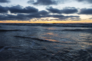 Sunset on Baltic sea.