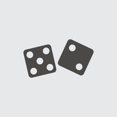 dice icon isolated sign symbol and flat style for app, web and digital design. Vector illustration.