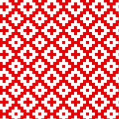 Folk ornament hand drawn seamless pattern