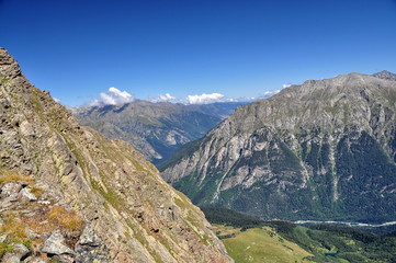 Obraz premium Closeup mountains scenes in national park Dombai, Caucasus, Russia