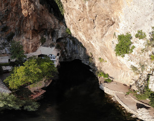 The spring of the river Buna under the cave