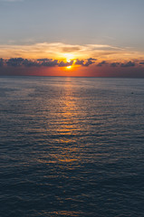 Sunset in Kabak at Mediterranean sea near Fethiye,Turkey