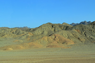 Lifeless space of the Arabian desert near the resort city of Hurghada.