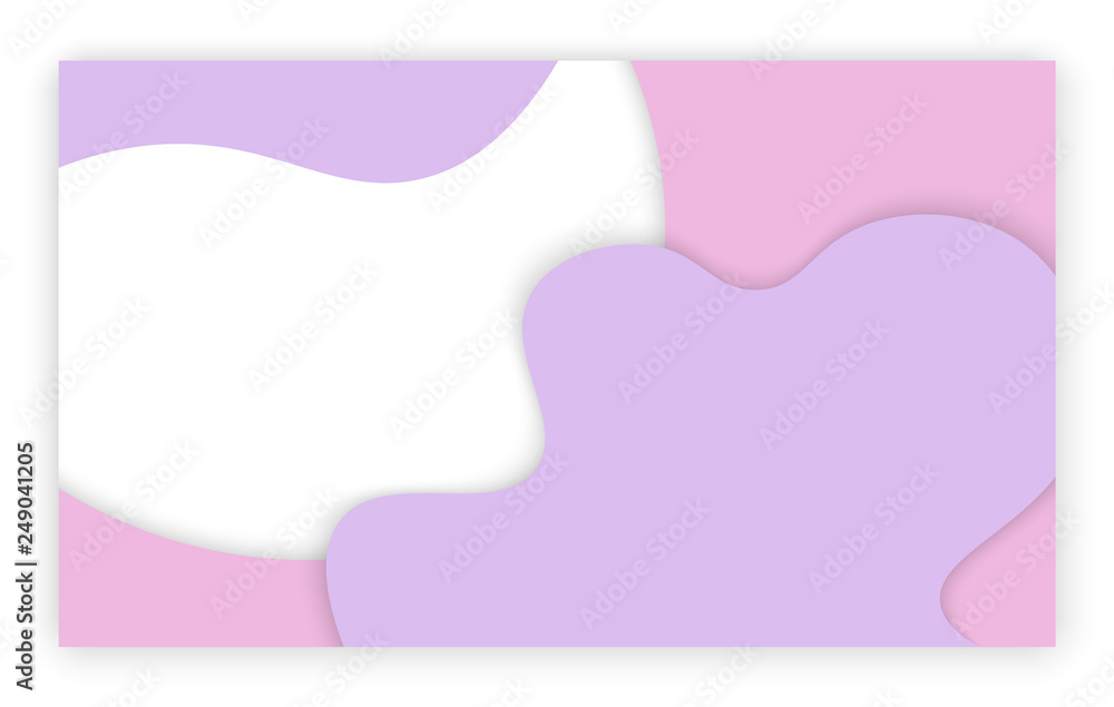 Aufkleber abstract background with paper cut color patterns. 3d backdrop with waves. minimalist banner with fl