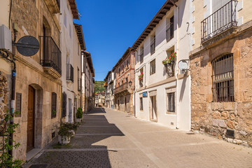 Fototapeta na wymiar Covarrubias, Spain. Beautiful medieval street