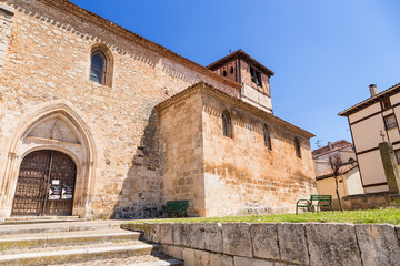Fototapeta na wymiar Covarrubias, Spain. Parish Church of Santo Tomas, XII - XV centuries