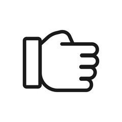 fist hand gesture. minimal thin line web icon. simple vector illustration outline. concept for infographic website or app.