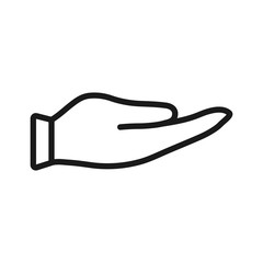hand gesture. minimal thin line web icon. simple vector illustration outline. concept for infographic website or app.
