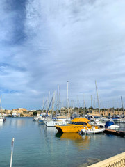 Sail boat harbor