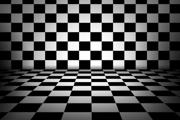 Naklejka premium Pokój wewnętrzny Checker