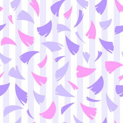 Fototapeta na wymiar Abstract rose flower petals confetti seamless pattern. Pastel color. vector illustration