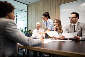 Entrepreneurs and business people conference in meeting room
