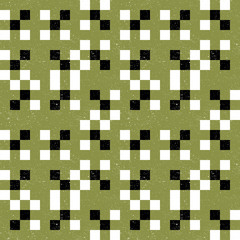 Squares geometric vector seamless pattern. Simple shapes with textured surface.