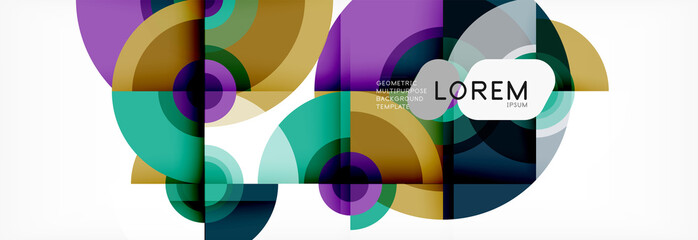 Fototapeta premium Koło streszczenie tło z trójkątnymi kształtami na nowoczesny design, okładka, szablon, broszura, ulotka.